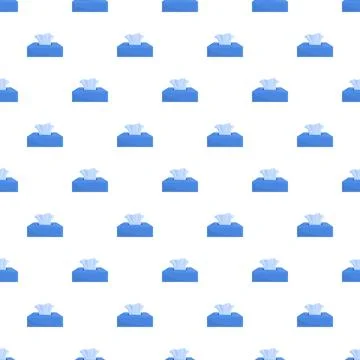 Blue tissue box seamless pattern background Stockillustratie