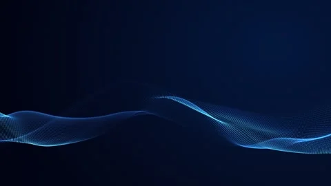 Blue title background. Abstract wave background for text. Glowing wave curv.. Stock Footage 319028172