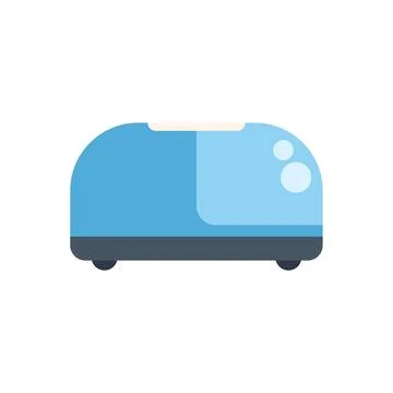 Blue toaster kitchen appliance making breakfast toast icon Stock Illustration