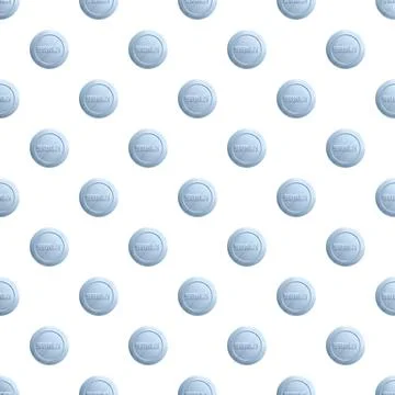 Blue token coins creating seamless pattern background 스톡 일러스트