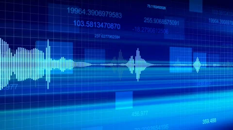 BLUE TONE-MODULATED WAVE Stock Footage 832015