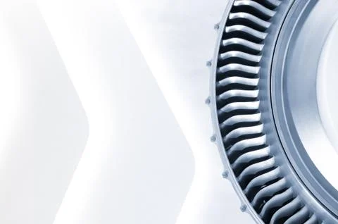 Blue toned jet engine Stock Photos
