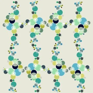 Blue tones bubbles pattern Stock Illustration