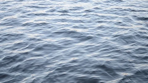 Blue Tones Water Waves Surface as Background Stock Footage 123425810