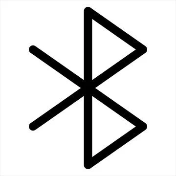 Blue tooth line icon vector illustration isolated on white background Stock Illustration