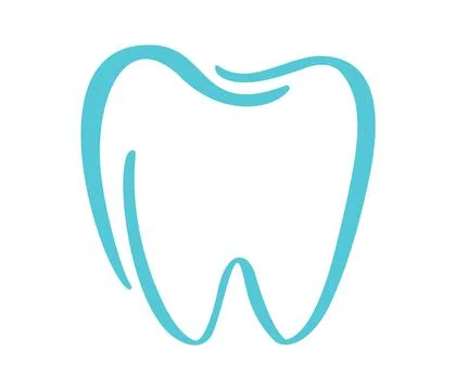 Blue tooth vector logo icon. Dentistry symbol. Medical sign. Dentalhealth. Clean Stock Illustration