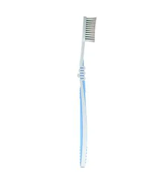 Blue toothbrush close up 3d render on a white background no shadow Stock Illustration