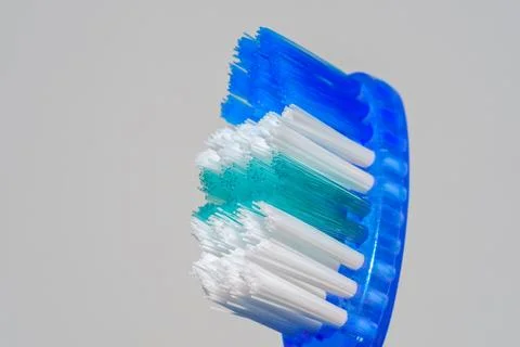 Blue Toothbrush Close-Up. Stock Photos