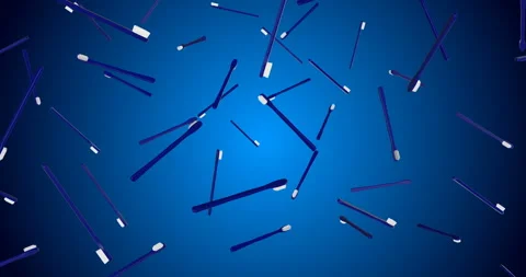 Blue Toothbrush falling slow motion - 3D animation Stock Footage 249785240