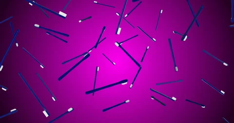 Blue Toothbrush falling slow motion - 3D animation Stock Footage 249785321