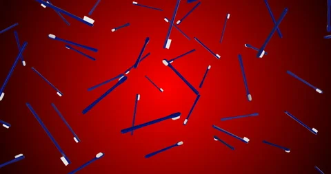 Blue Toothbrush falling slow motion - 3D animation Stock Footage 249785324