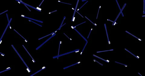 Blue Toothbrush falling slow motion - 3D animation Stock Footage 249819747