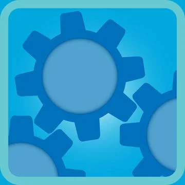 Blue toothed wheels Stock Illustration