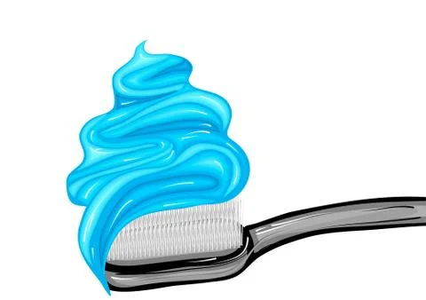 Blue toothpaste Stock Illustration