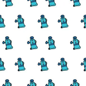 Blue toothpaste tube pattern Stock Illustration