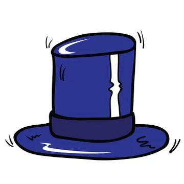Blue top hat Stock Illustration