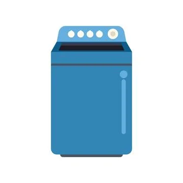 Blue top loading washing machine appliance Stock Illustration