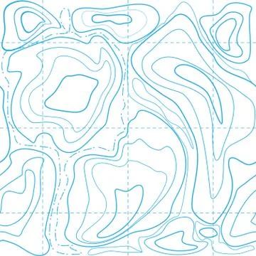Blue topographic map of pattern Stock Illustration