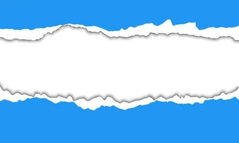 Blue torn paper background. Stock Illustration