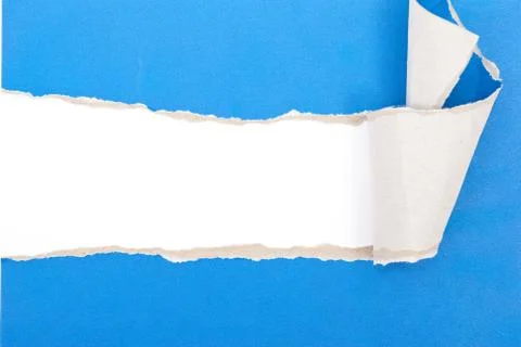 Blue torn paper Stock Photos