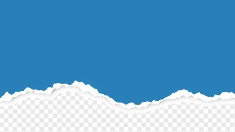 Blue Torn Paper on Transparent Background Stock Illustration