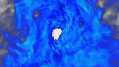 Blue tornado swirl loop effect Stock Footage 261801980