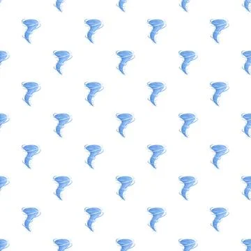 Blue tornado whirlwind storm seamless pattern Illustrazione stock