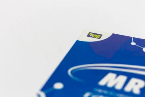 Blue Touch n Go (Touch and Go) card, cashless touch card payment system Stock Photos