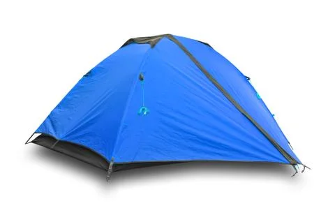 Blue tourist tent Stock Photos