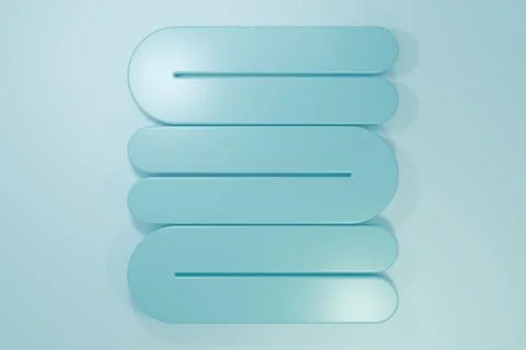 Blue Towel stack icon isolated on blue background. Minimalism concept. 3D r.. Stock Illustration