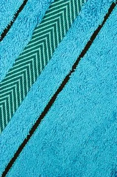 Blue towel texture with various patterns. Abstract background and texture f.. Stock Photos