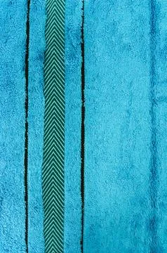 Blue towel texture with various patterns. Abstract background and texture f.. Stock Photos