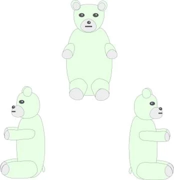 Blue toy bear 스톡 일러스트