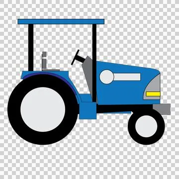 Blue tractor Stock Illustration