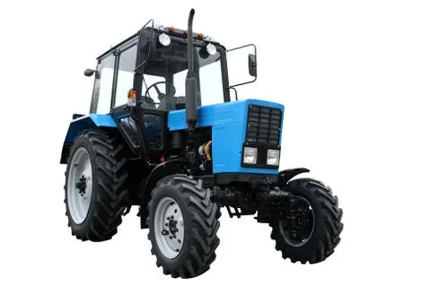Blue tractor Stock Photos