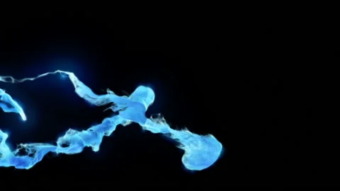 Blue Trails of smoke background transition. Colorful lines smoke spreading alpha Stock Footage 103795271