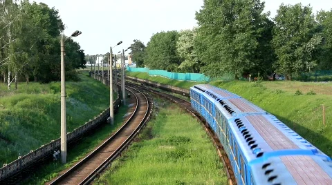 Blue train Video stock 744699