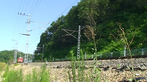 Blue train moving at high speed 動画素材 46969322