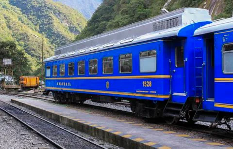 Blue train Stock Photos