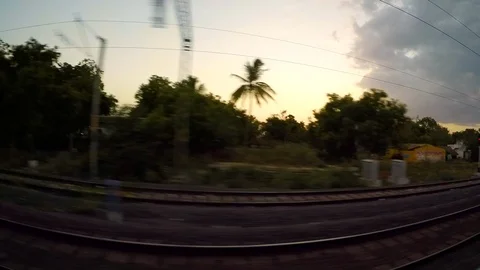 The blue train station Stock Footage 92533945