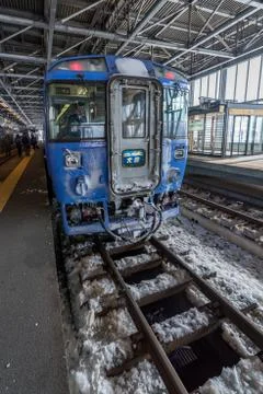 A blue train Super Express Stock Photos