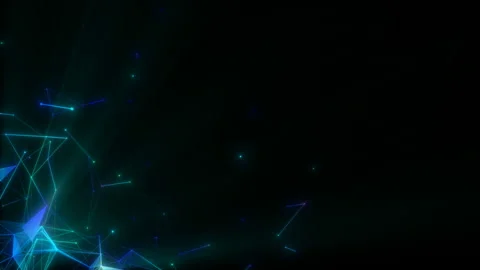 Blue transforming shapes on a black background emit magic light. Seamless loop. Stock Footage 122599747