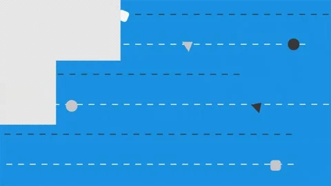 Blue transitions on a transparent background Stock Footage 195428889