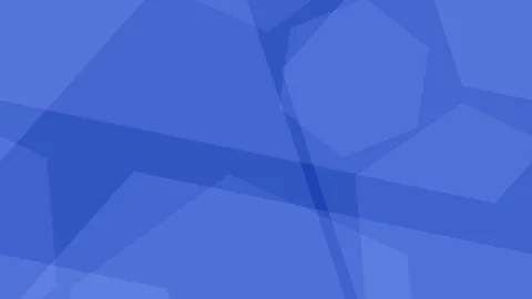 Blue translucent geometric hexagon shapes rotating patterns rotating, minimal Stock Footage 342830710