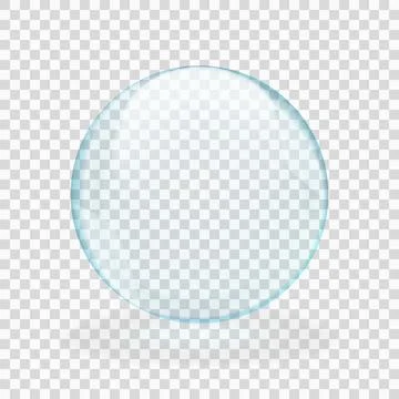 Blue translucent light sphere with glares and transparency Stock Illustration