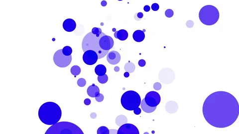 Blue translucent particles slowly moving on a white background. abstract animati Stock Footage 97214531