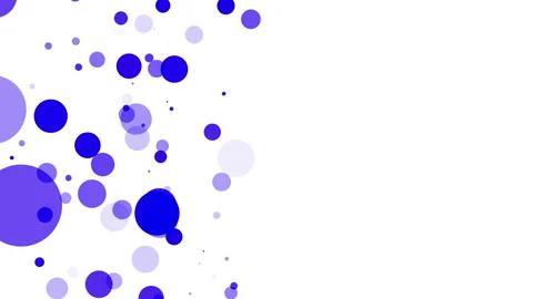 Blue translucent particles slowly moving on a white background. abstract animati Stock Footage 97214559
