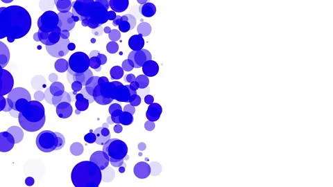 Blue translucent particles slowly moving on a white background. abstract animati Stock Footage 97215021