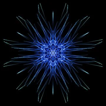 Blue translucent symmetry fantasy glowing abstract light background Stock Illustration
