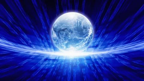 Blue transparent globe Illustrazione stock